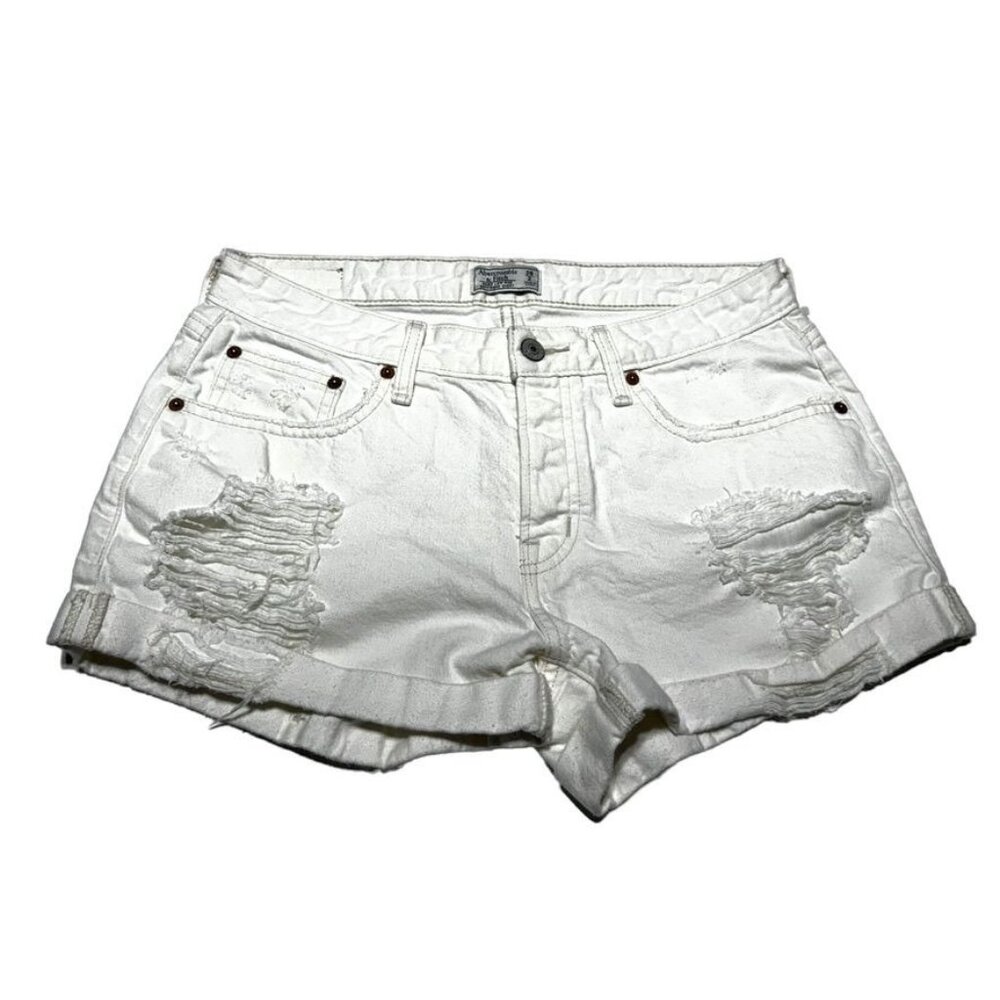 Abercrombie & Fitch Amers Low Rise Boyfriend Short Size 2 White